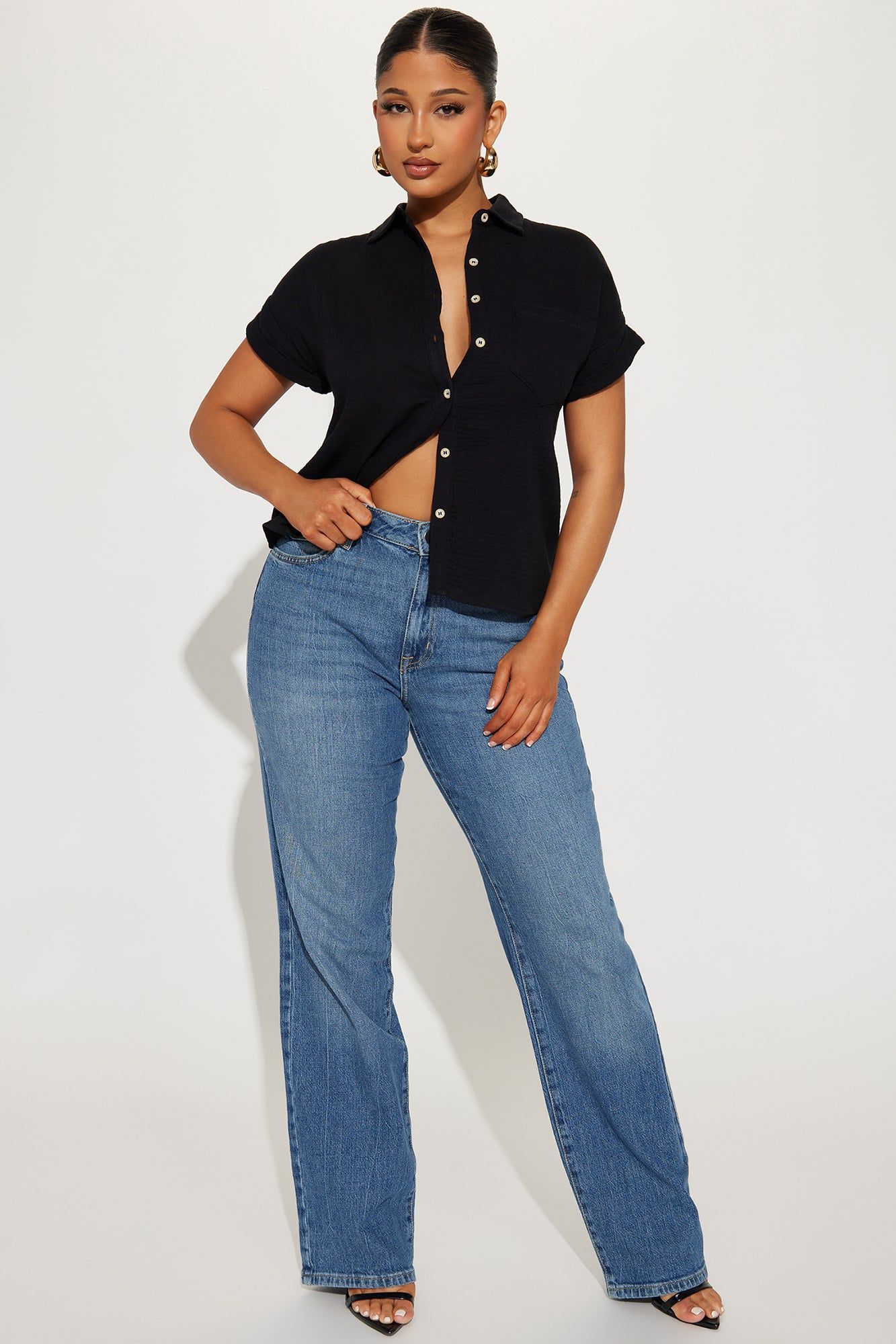 Polly Shirt - Black sold by Fashion Nova product image thumbnail 2