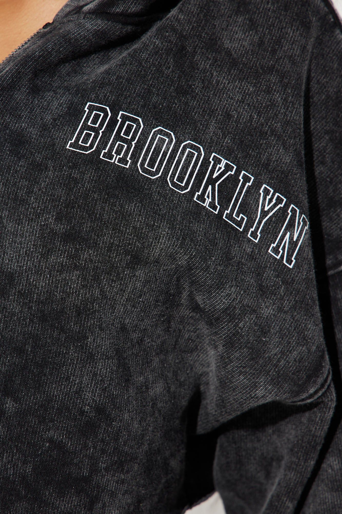 Brooklyn City Washed Hoodie - Black Wash sold by Fashion Nova product image thumbnail 3