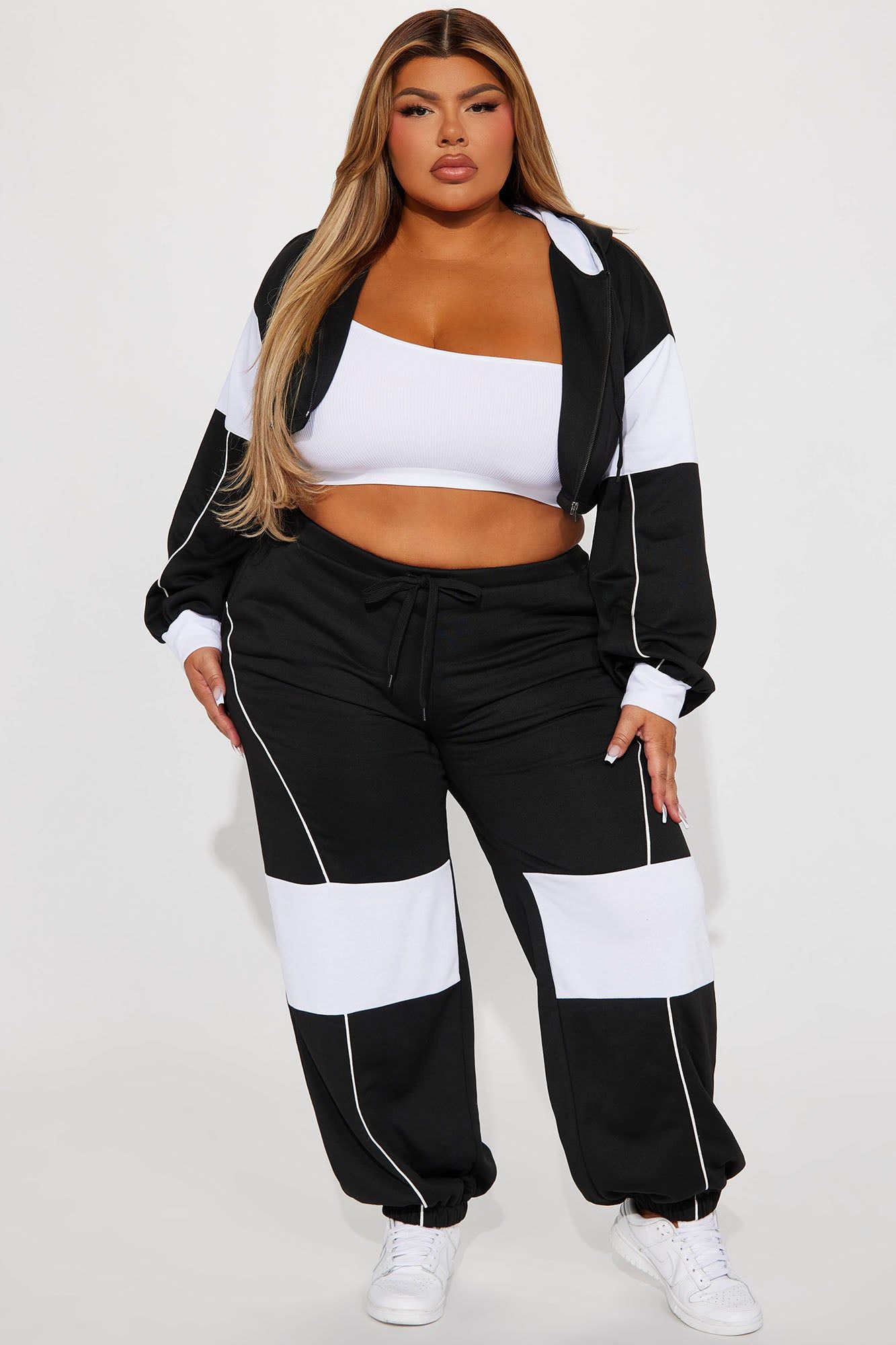 Sofia Color Block Lounge Jogger - Black/combo sold by Fashion Nova product image thumbnail 4