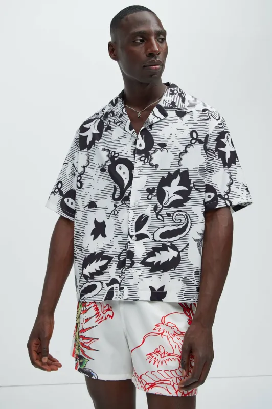 Spidey Paisley Shirt - White/combo sold by Fashion Nova