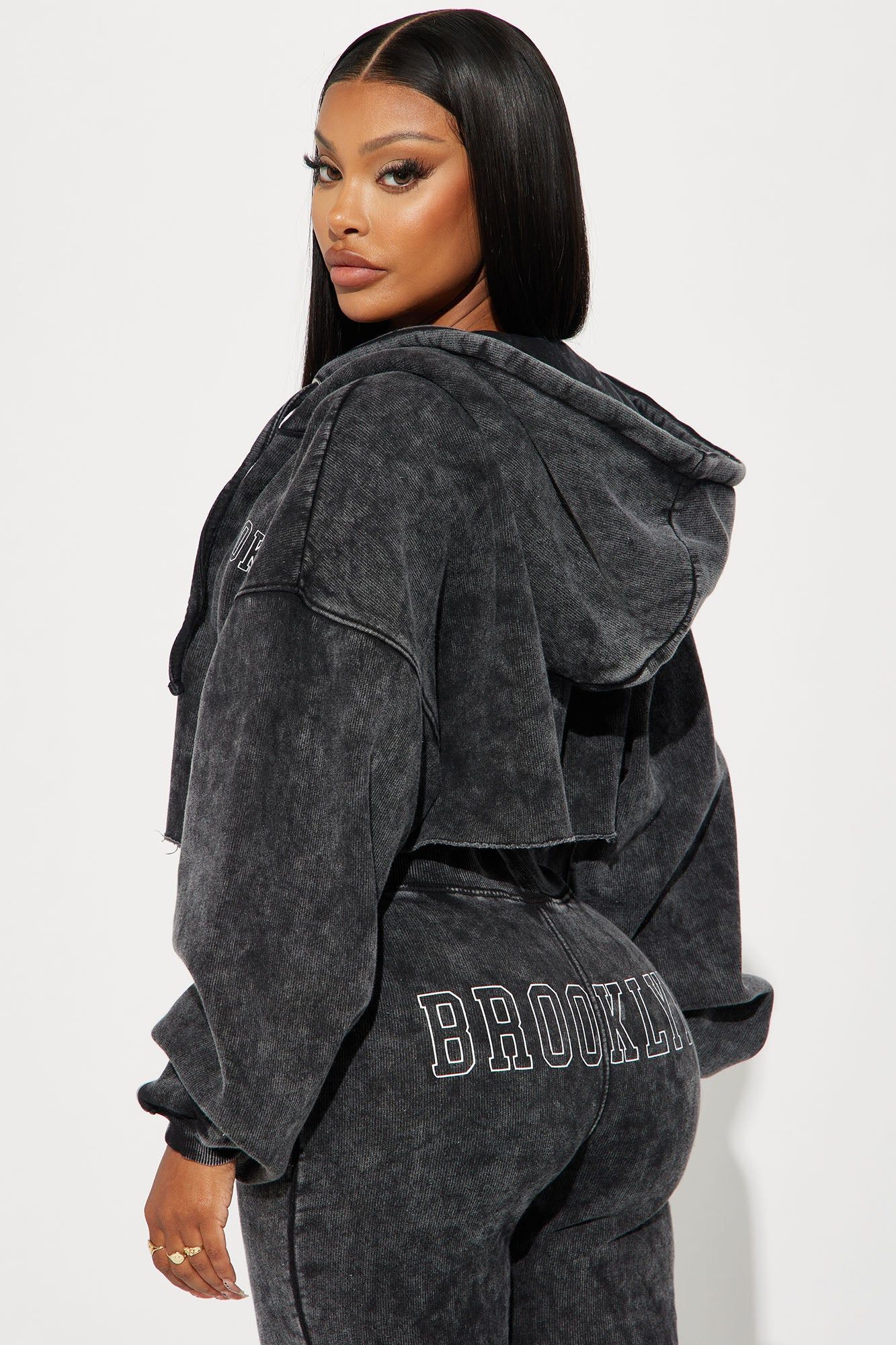 Brooklyn City Washed Hoodie - Black Wash sold by Fashion Nova product image thumbnail 4