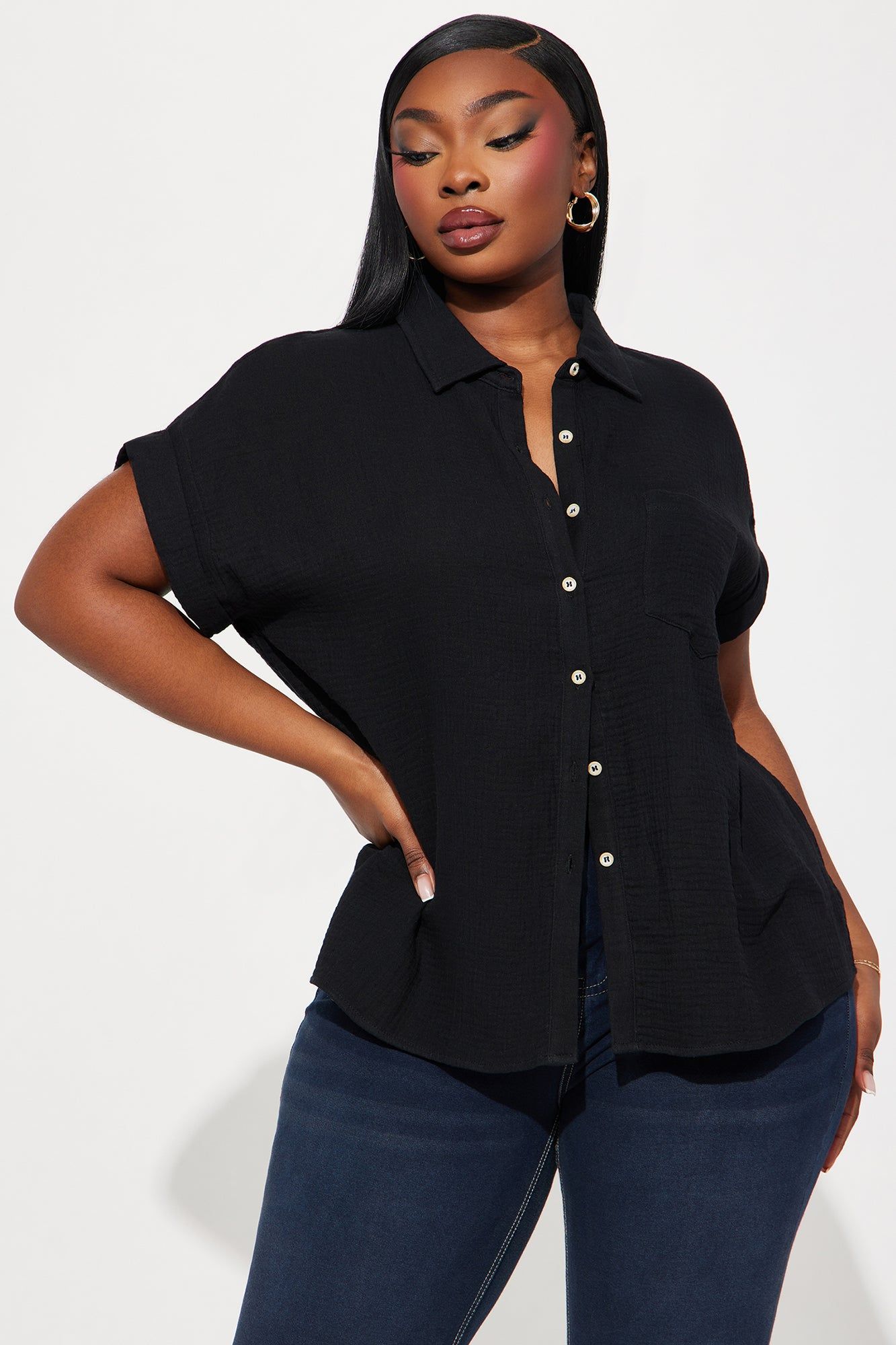Polly Shirt - Black sold by Fashion Nova product image thumbnail 4