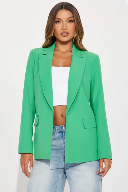 Have A Little Faith Blazer - Green sold by Fashion Nova