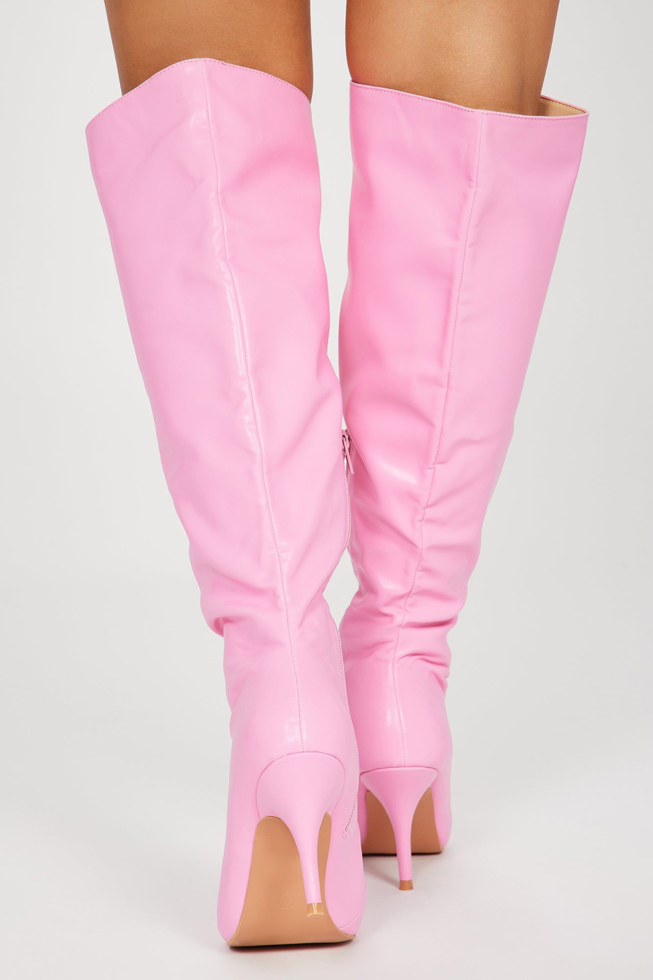 Emmeline Knee High Heeled Boots - Pink sold by Fashion Nova product image thumbnail 4