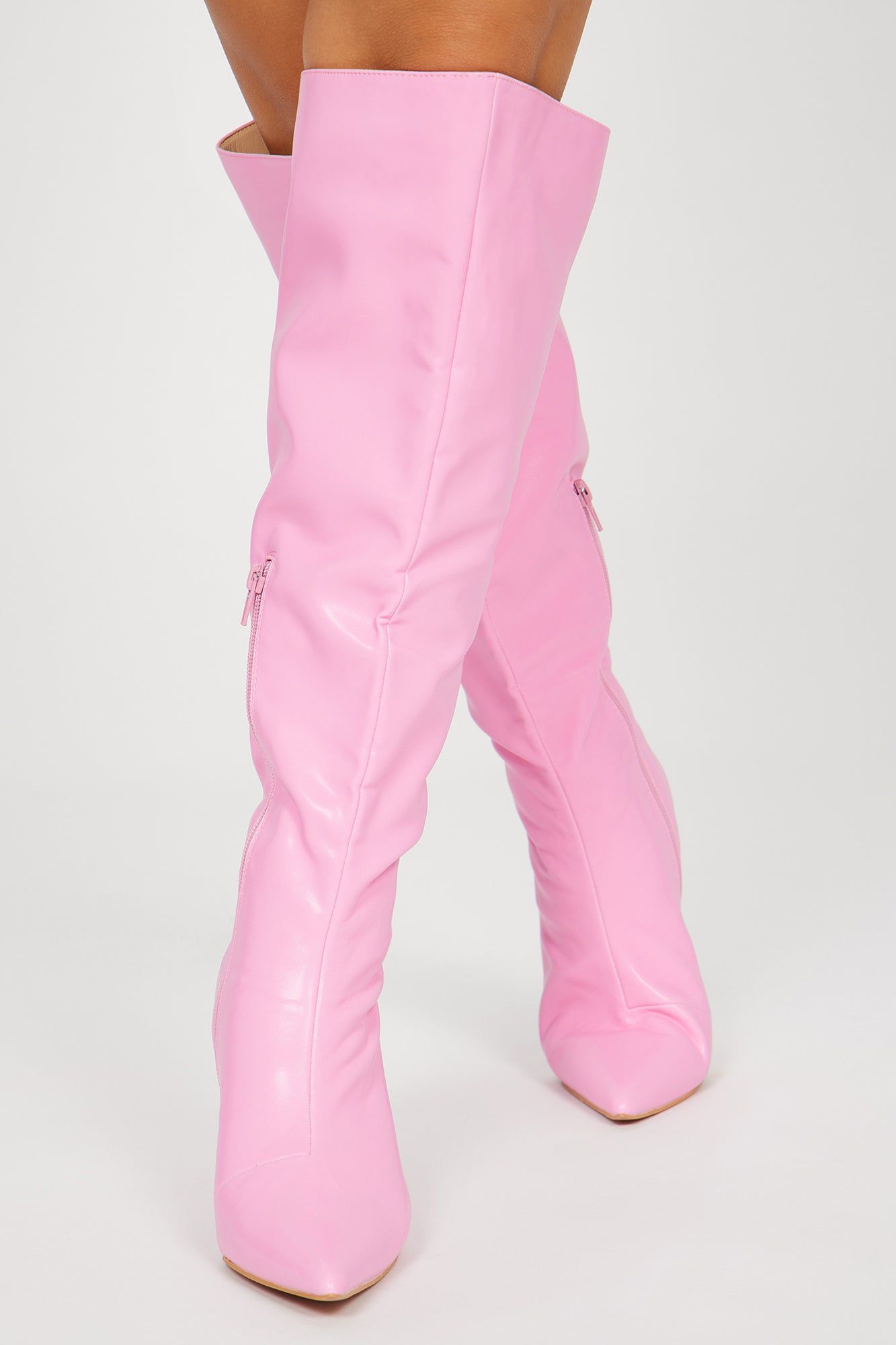 Emmeline Knee High Heeled Boots - Pink sold by Fashion Nova product image thumbnail 2