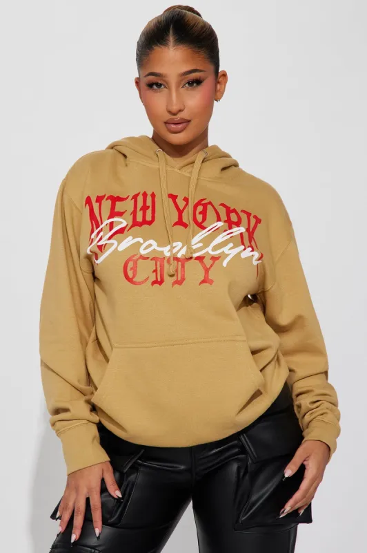 Love For New York Hoodie - Khaki sold by Fashion Nova