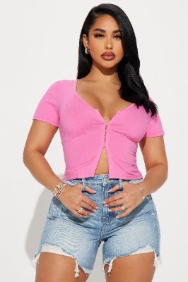 Rosalie Hook And Eye Top - Rose sold by Fashion Nova