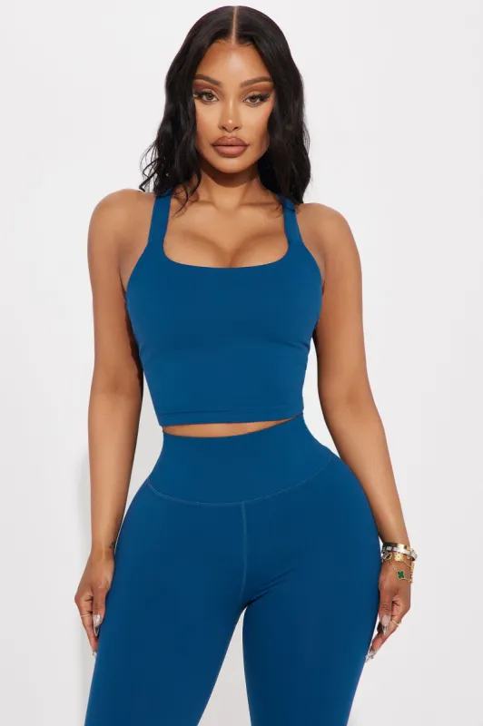 Flexibility Super Soft Active Top - Navy sold by Fashion Nova