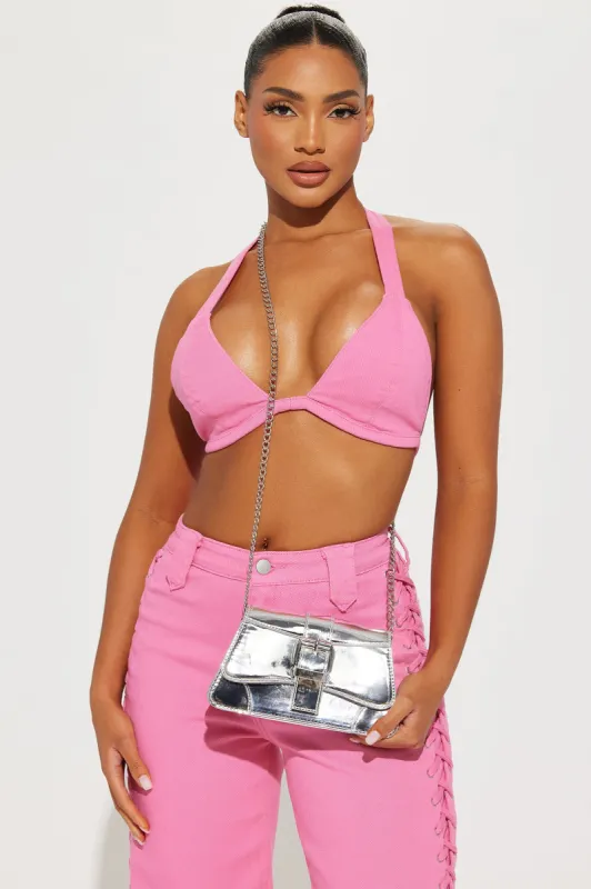 All About The Glow Handbag - Silver sold by Fashion Nova