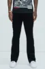 Fray Down Corduroy Pants - Black sold by Fashion Nova