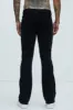Fray Down Corduroy Pants - Black sold by Fashion Nova