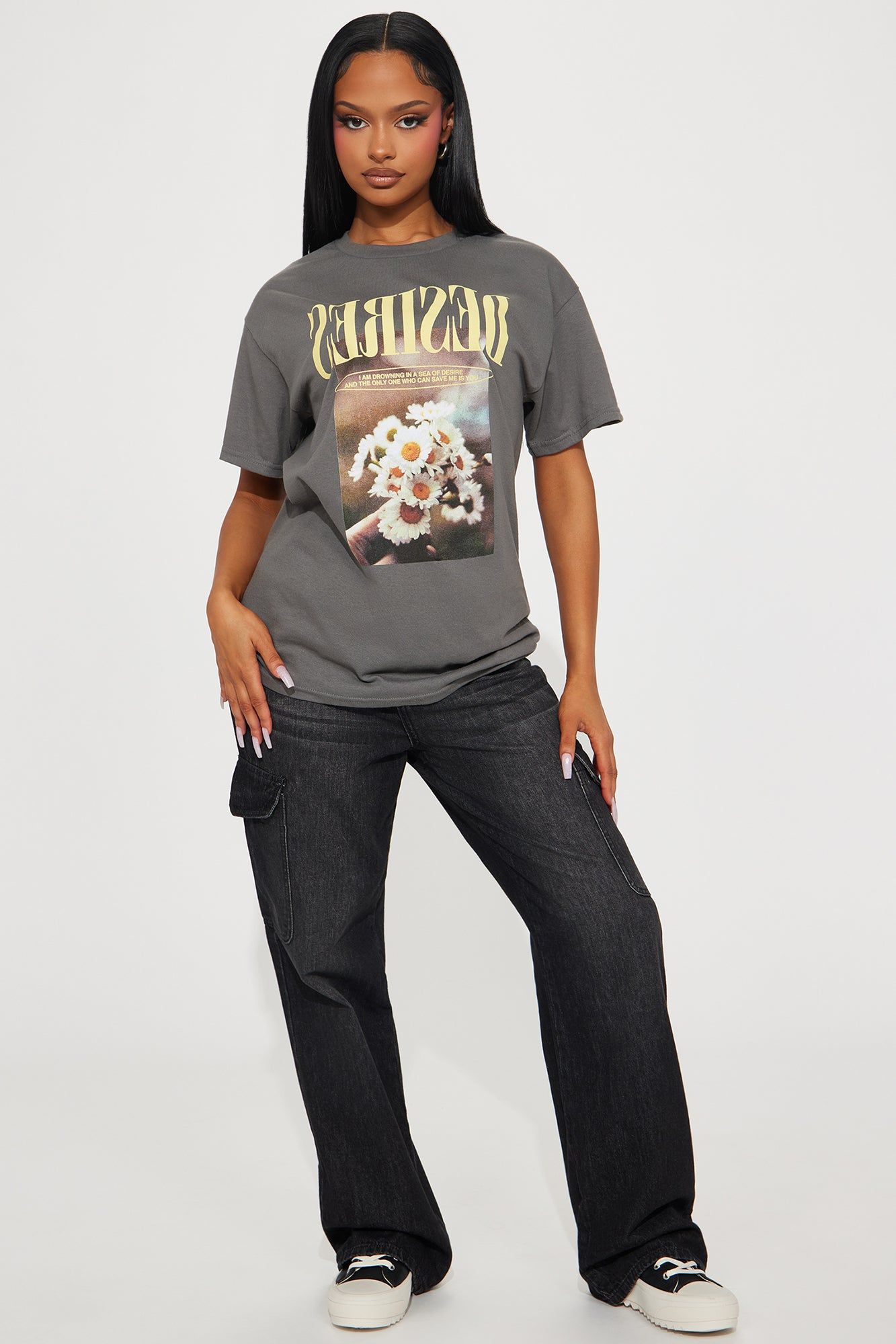 Hidden Desires Graphic Tshirt - Grey sold by Fashion Nova product image thumbnail 2