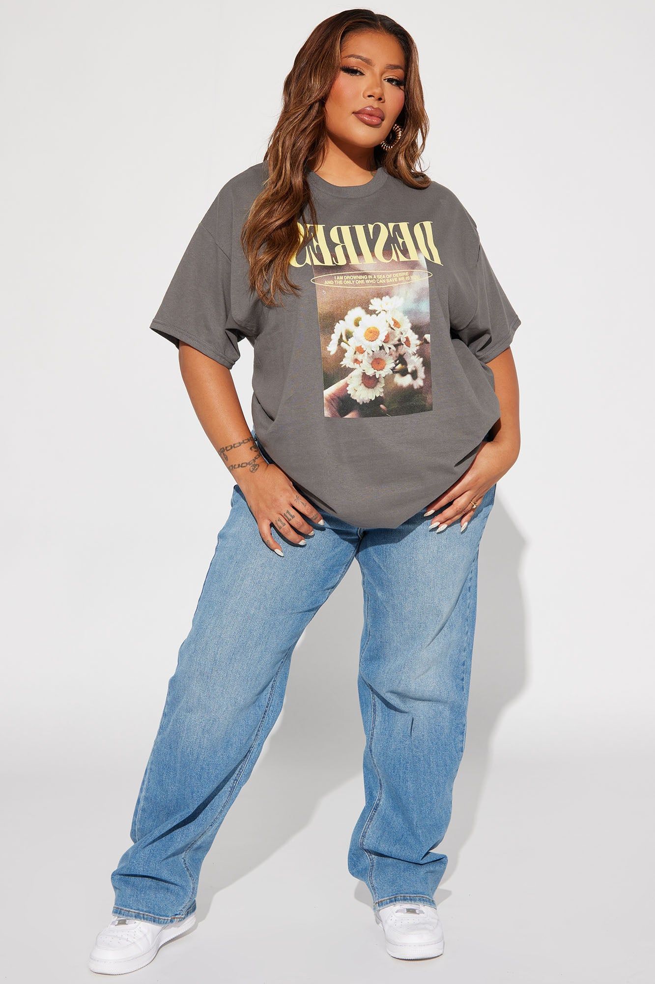 Hidden Desires Graphic Tshirt - Grey sold by Fashion Nova product image thumbnail 5