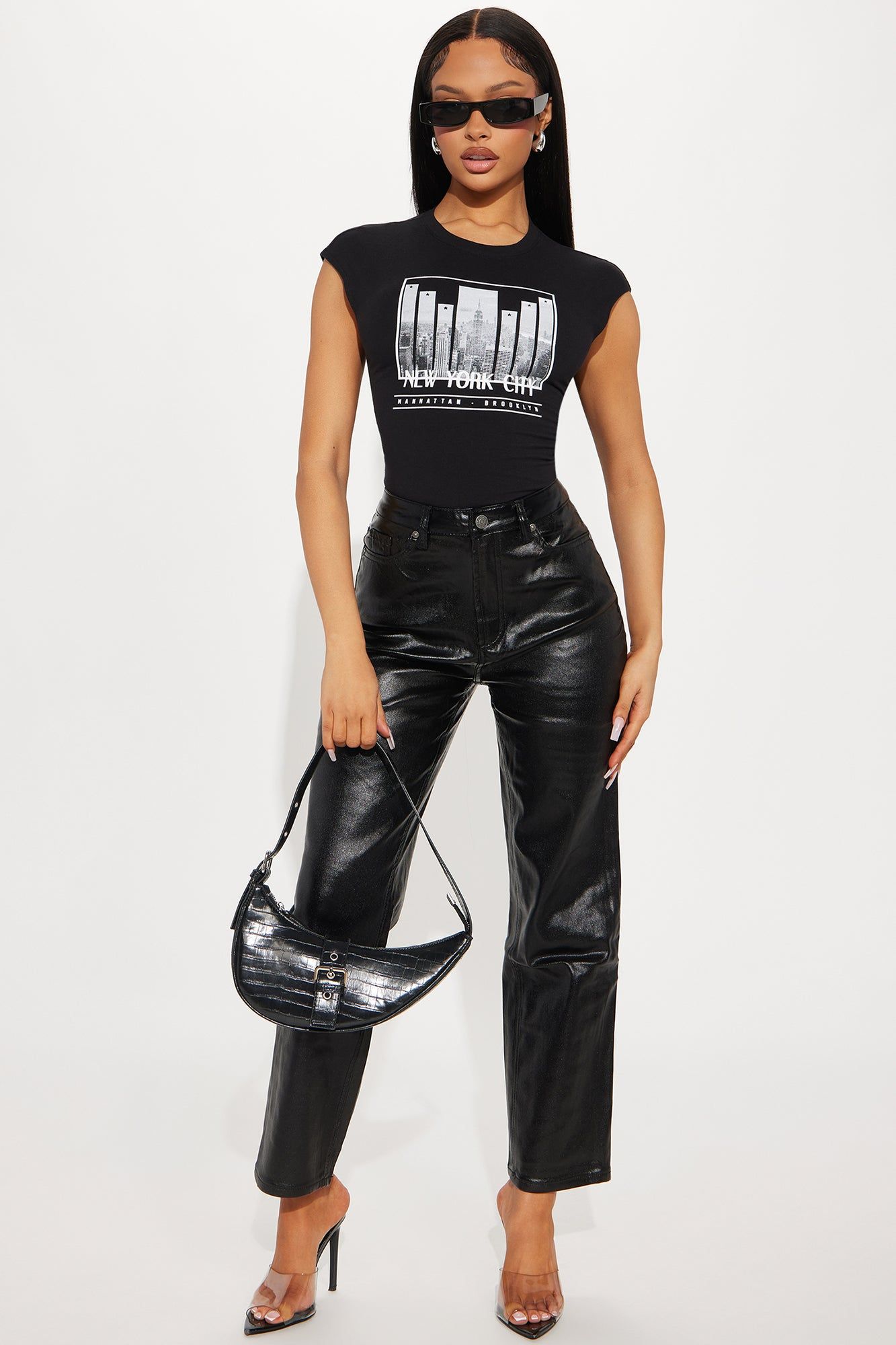 NY City Girl Backless Tee - Black sold by Fashion Nova product image thumbnail 3