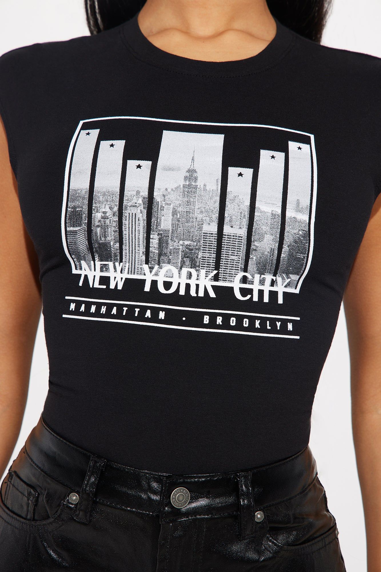 NY City Girl Backless Tee - Black sold by Fashion Nova product image thumbnail 4