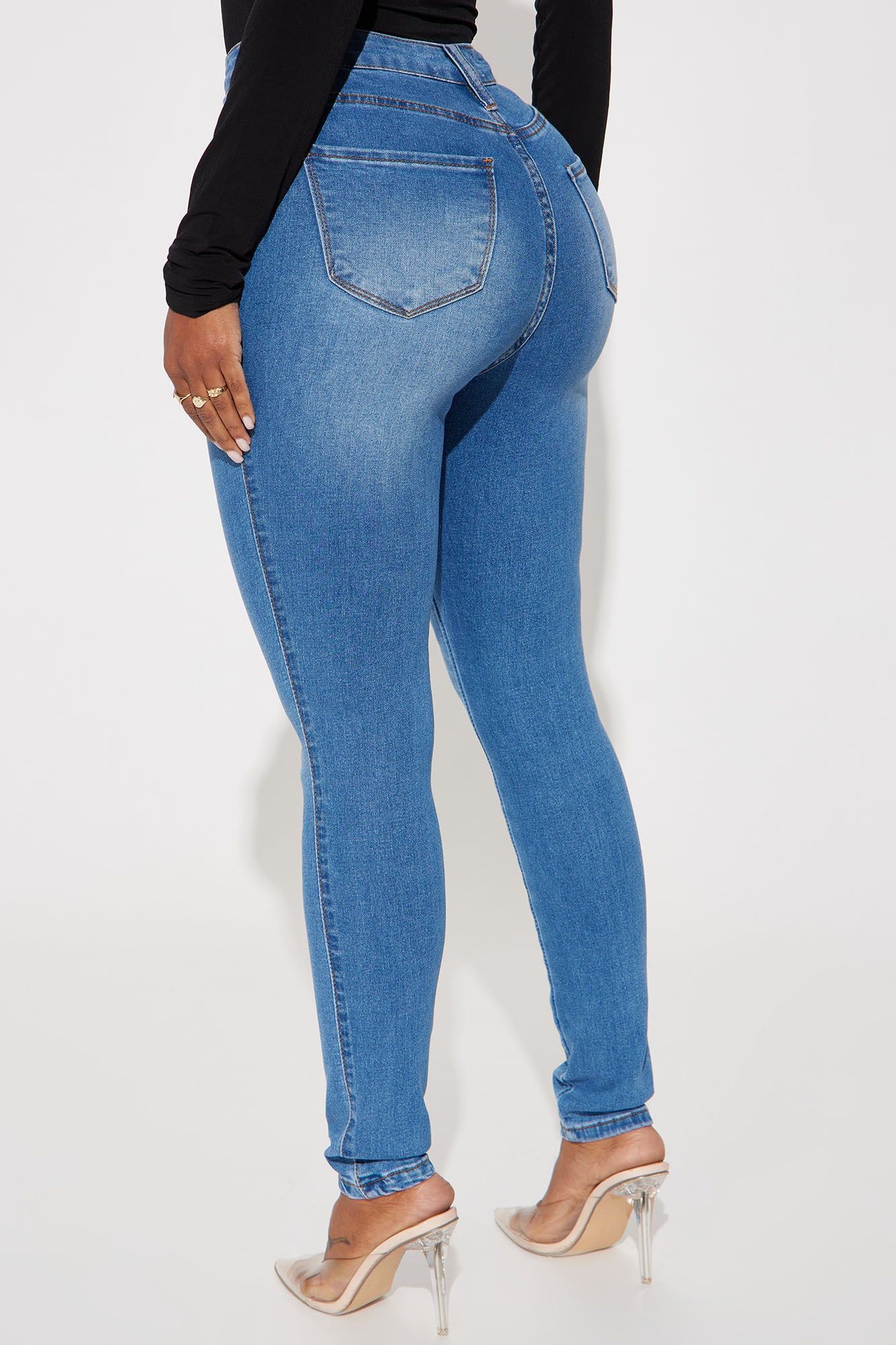 Main Motive Stretch Skinny Jeans - Medium Wash sold by Fashion Nova product image thumbnail 3