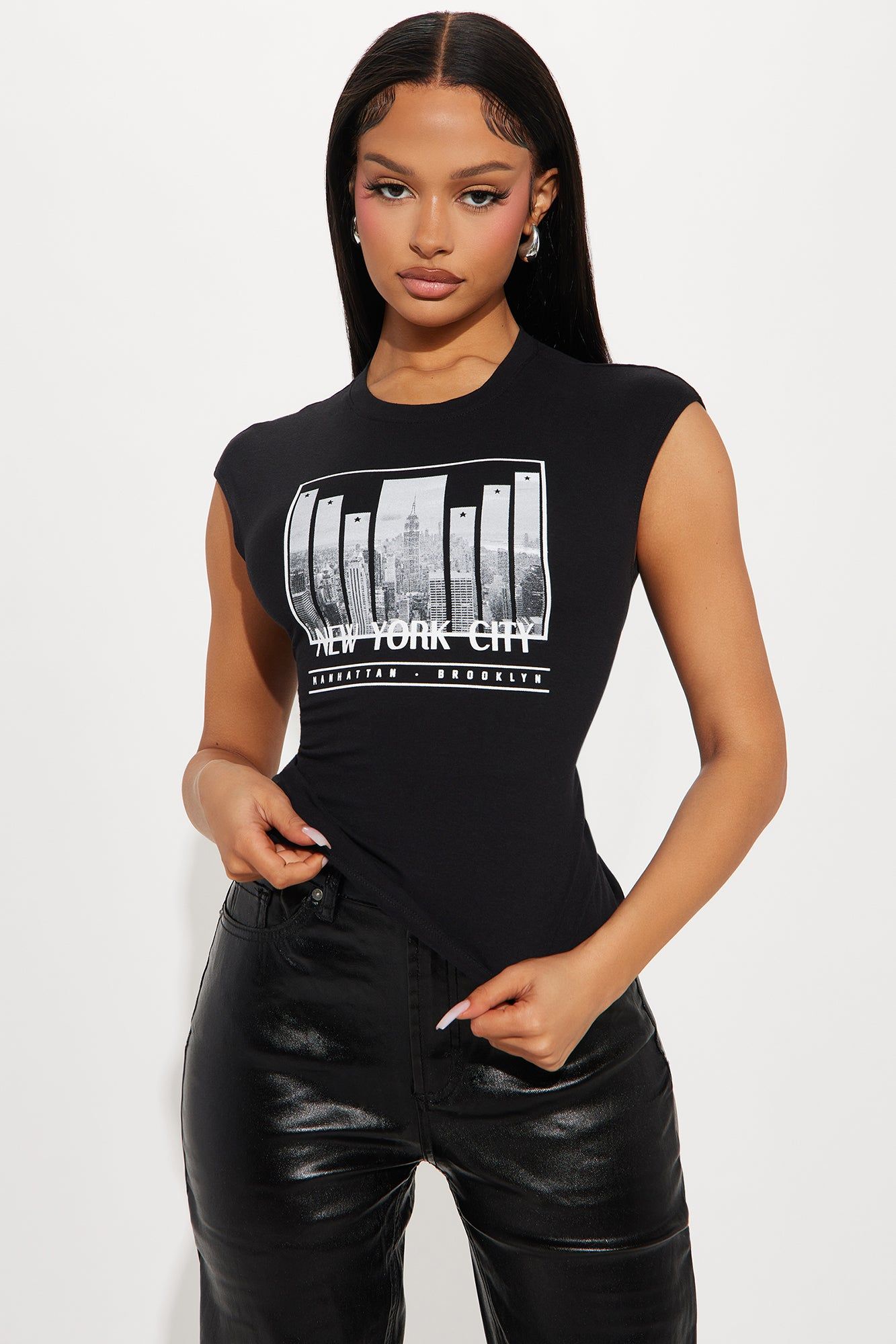NY City Girl Backless Tee - Black sold by Fashion Nova product image thumbnail 2