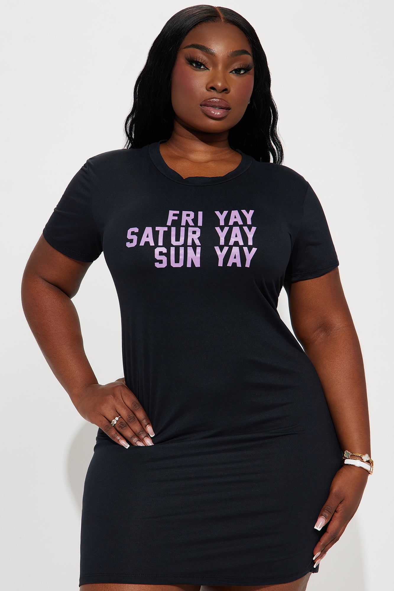 Weekend Ready PJ Sleep Shirt - Black sold by Fashion Nova product image thumbnail 5