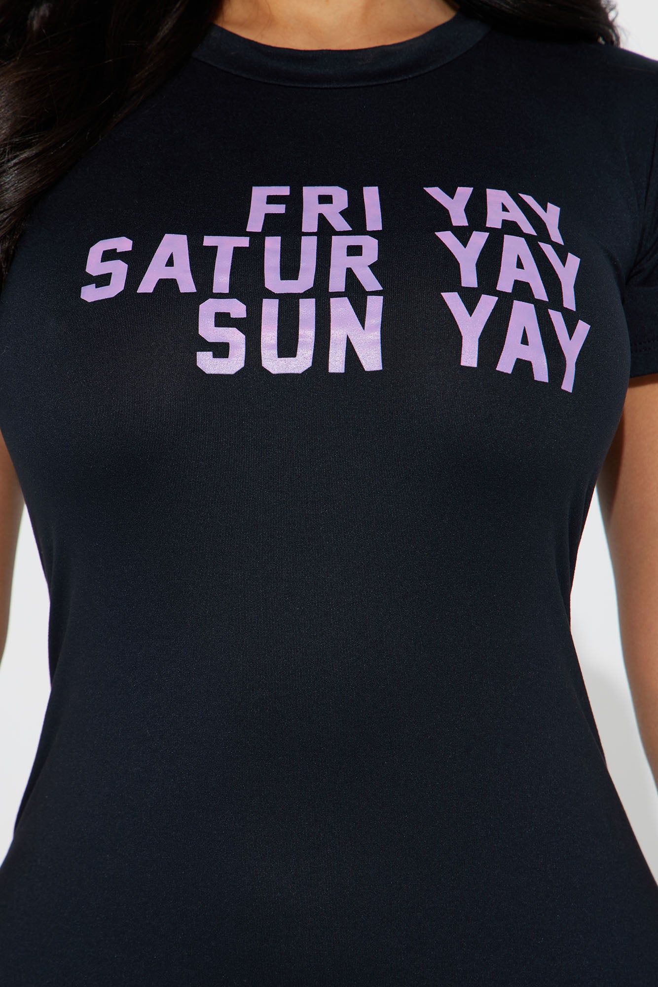 Weekend Ready PJ Sleep Shirt - Black sold by Fashion Nova product image thumbnail 3