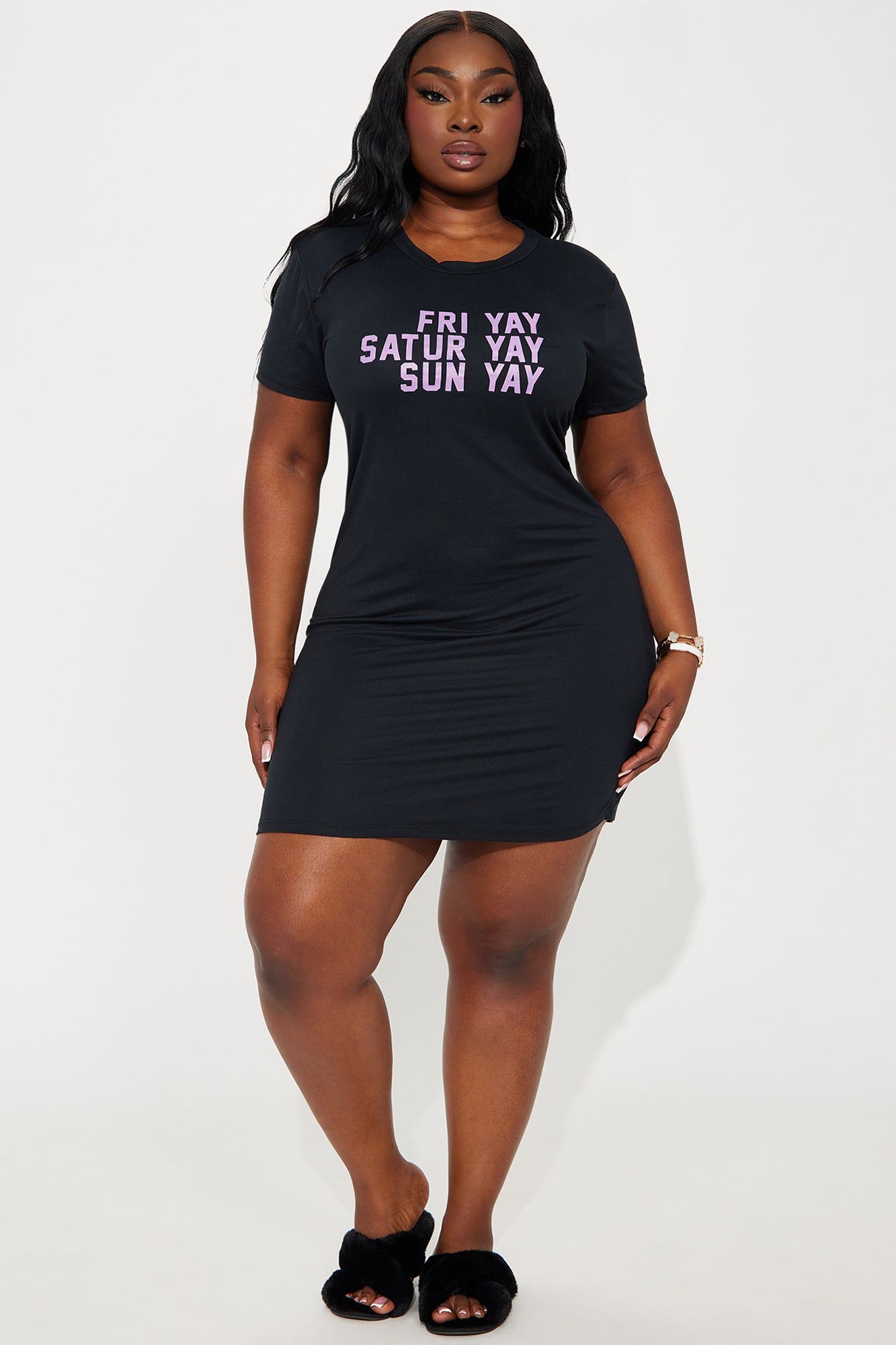 Weekend Ready PJ Sleep Shirt - Black sold by Fashion Nova product image thumbnail 6