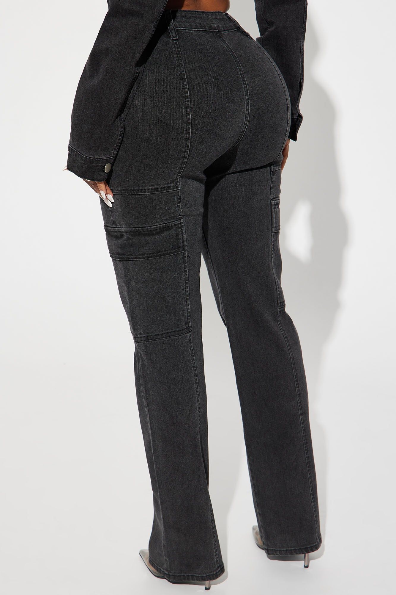 Non Disclosure Stretch Straight Leg Jeans - Black Wash sold by Fashion Nova product image thumbnail 3
