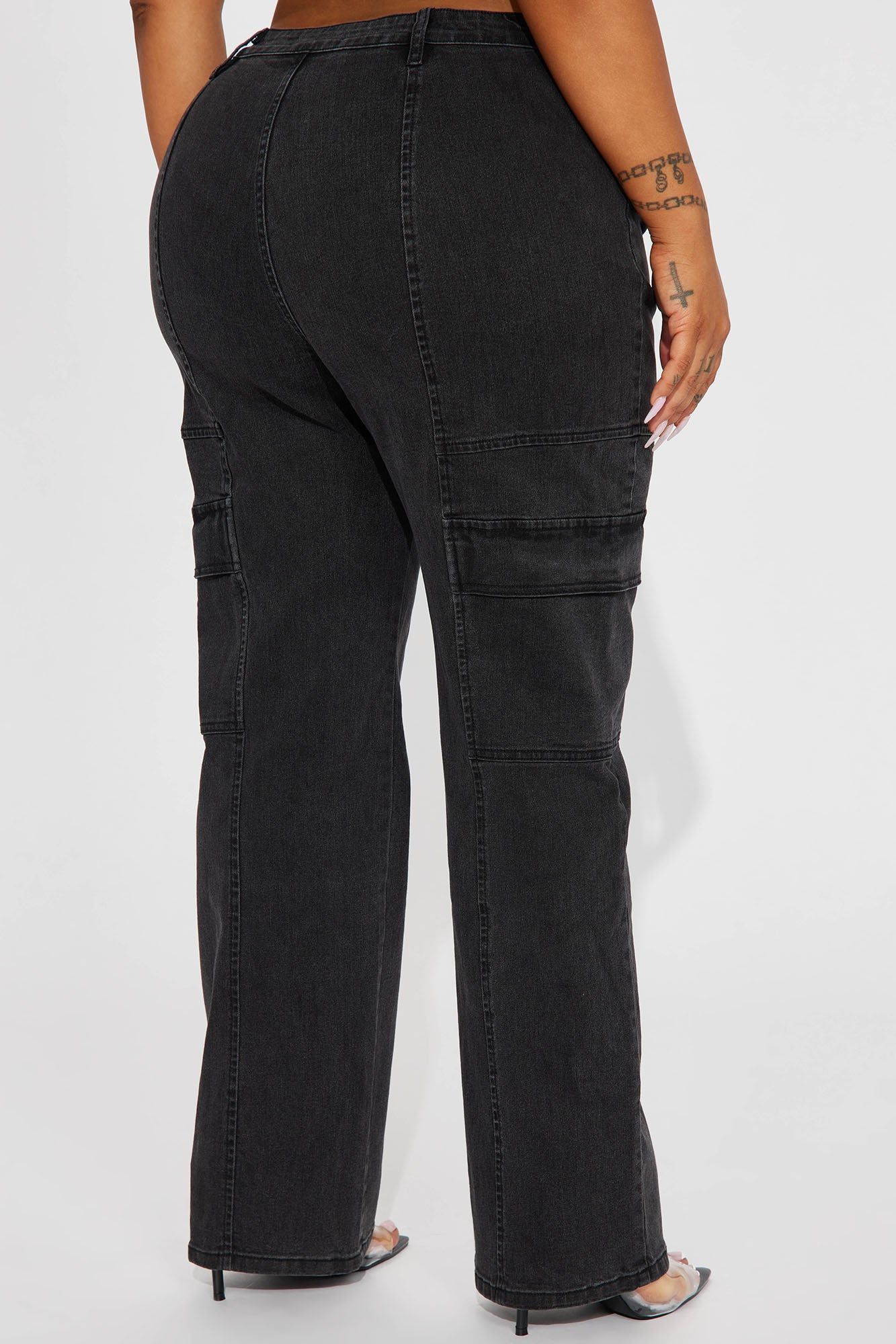 Non Disclosure Stretch Straight Leg Jeans - Black Wash sold by Fashion Nova product image thumbnail 6
