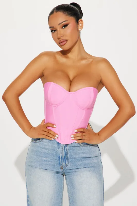Amara Bandage Corset Top - Pink sold by Fashion Nova