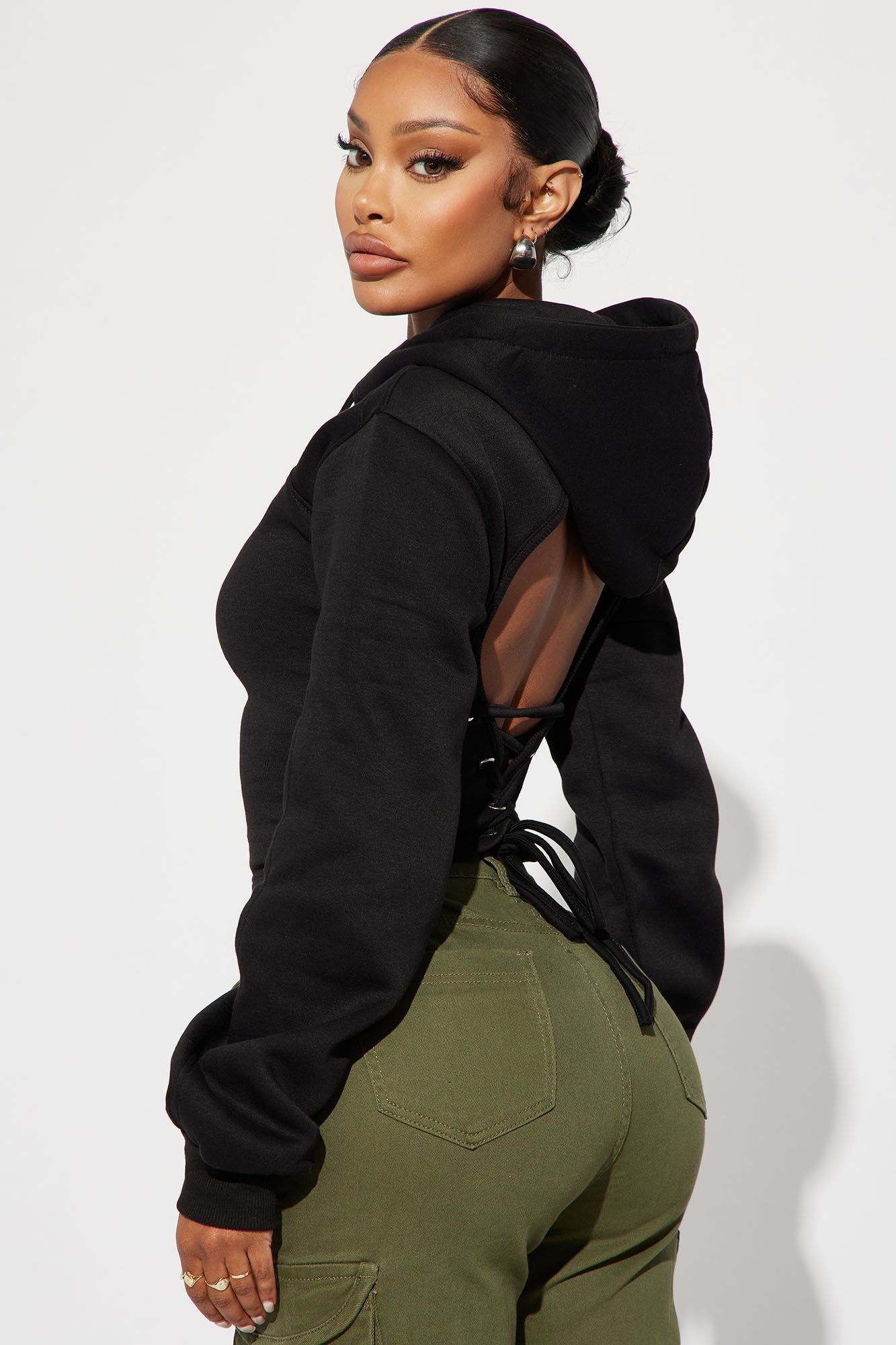 Strap Me Up Lounge Hoodie - Black sold by Fashion Nova product image thumbnail 4