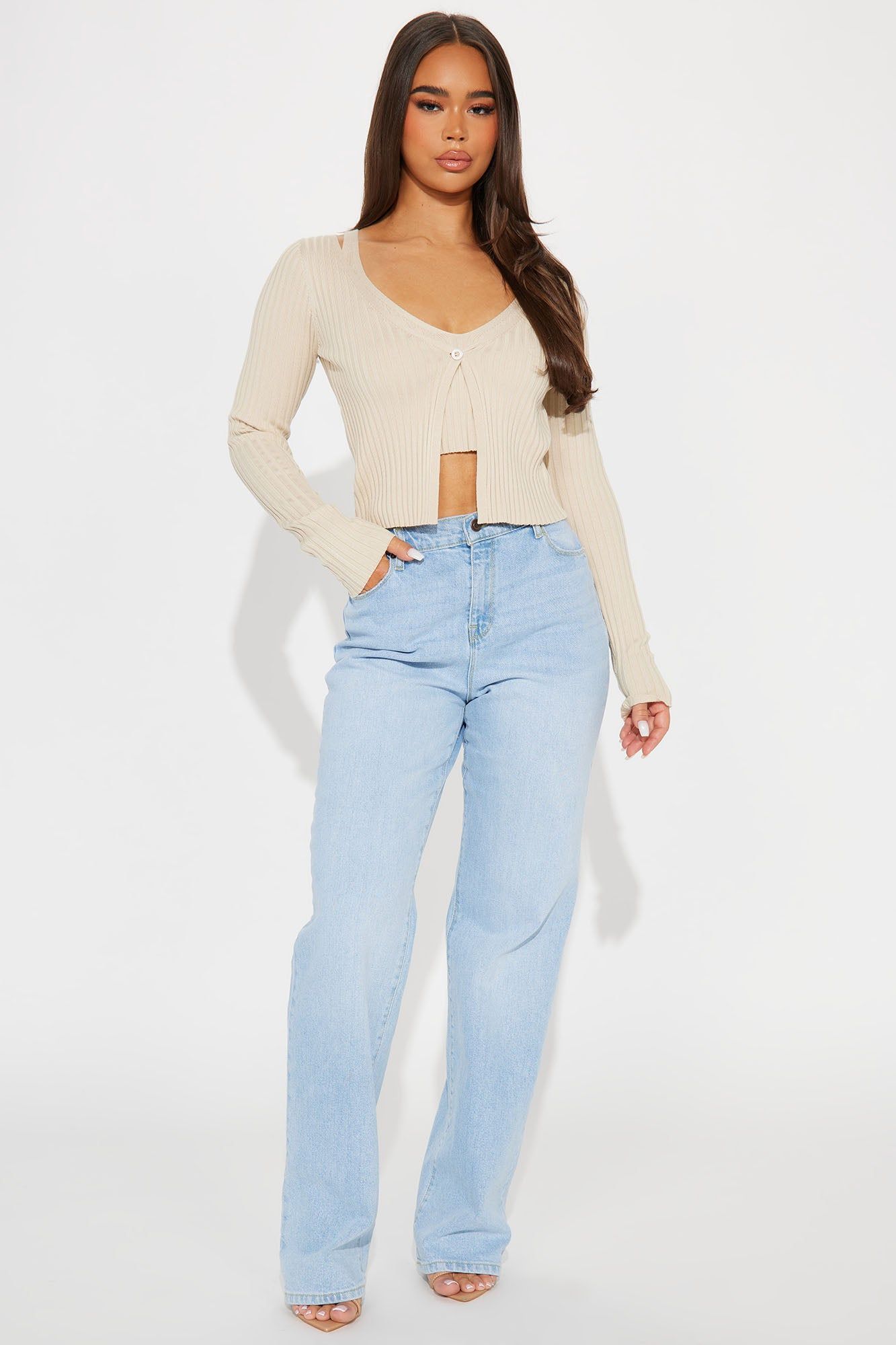 Misses Right Now Cardigan Sweater - Oatmeal sold by Fashion Nova product image thumbnail 2