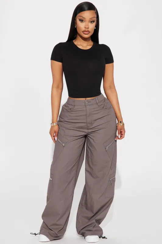 All My Life Ripstop Cargo Pant - Charcoal sold by Fashion Nova