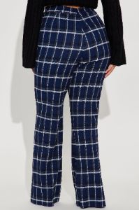 Call It Even Wide Leg Plaid Dress Pant - Navy/combo sold by Fashion Nova