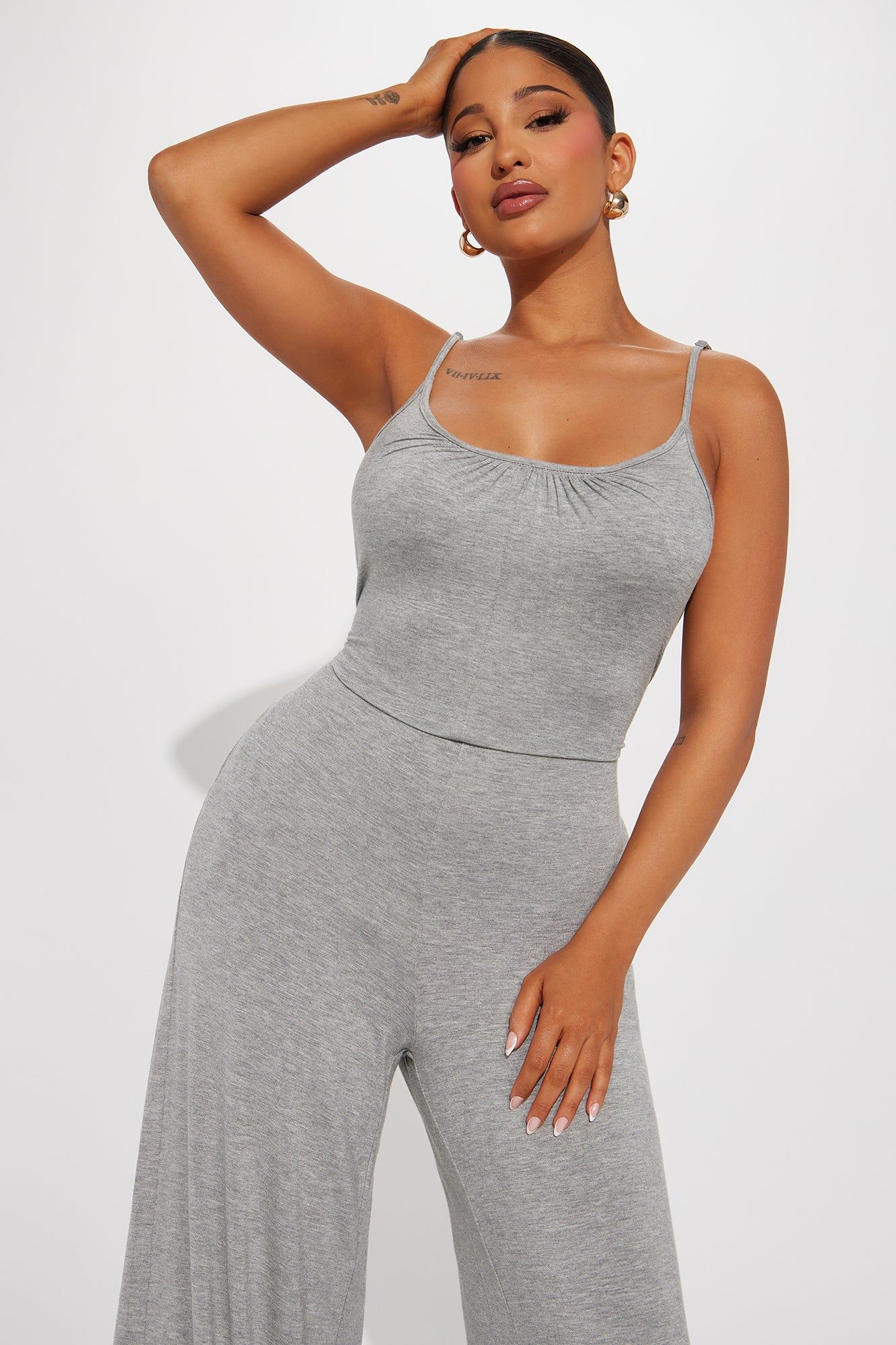 Dare To Dream Jumpsuit - Heather Grey sold by Fashion Nova product image thumbnail 2