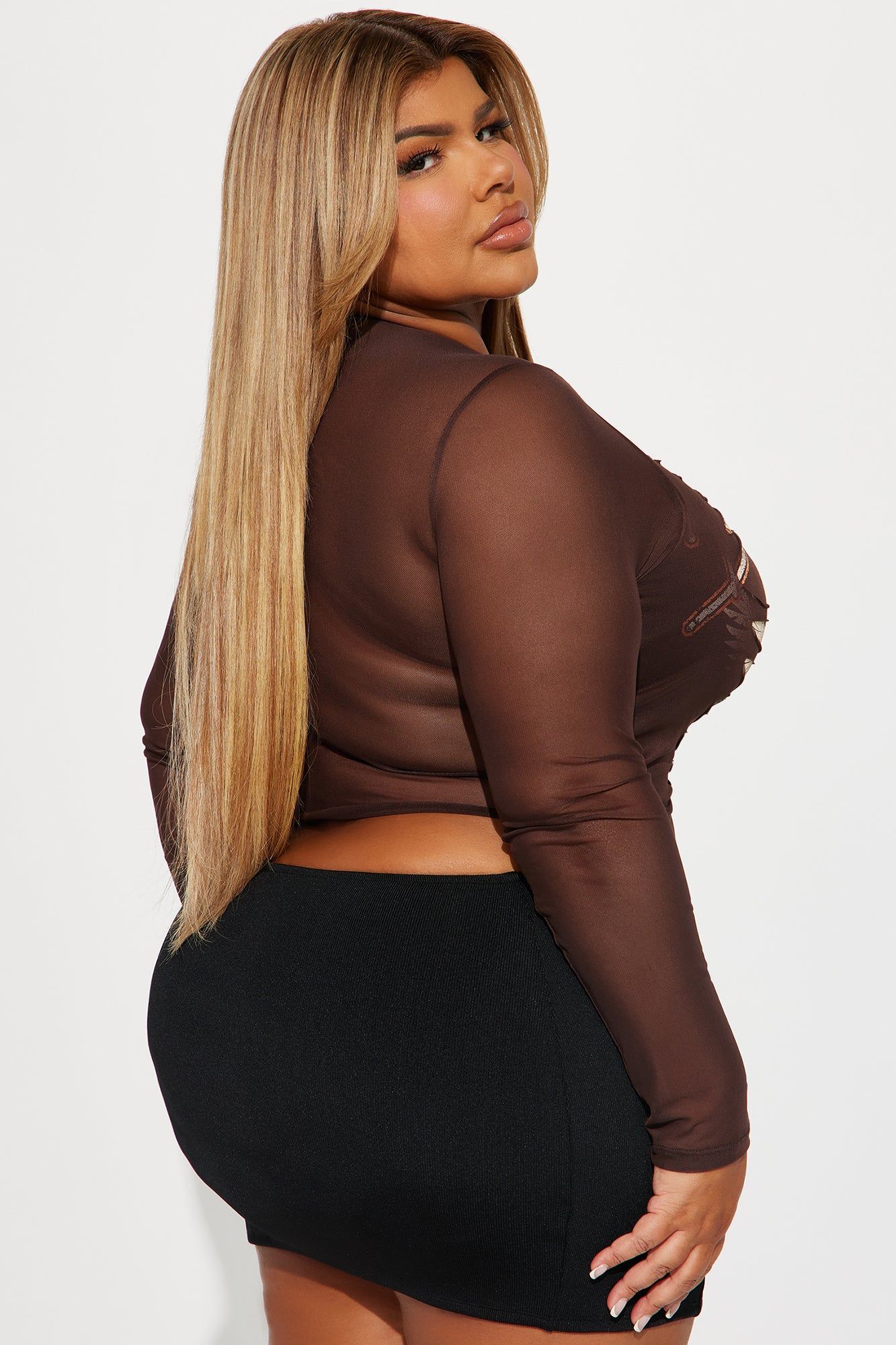 Hit The Road Distressed Top - Brown sold by Fashion Nova product image thumbnail 8