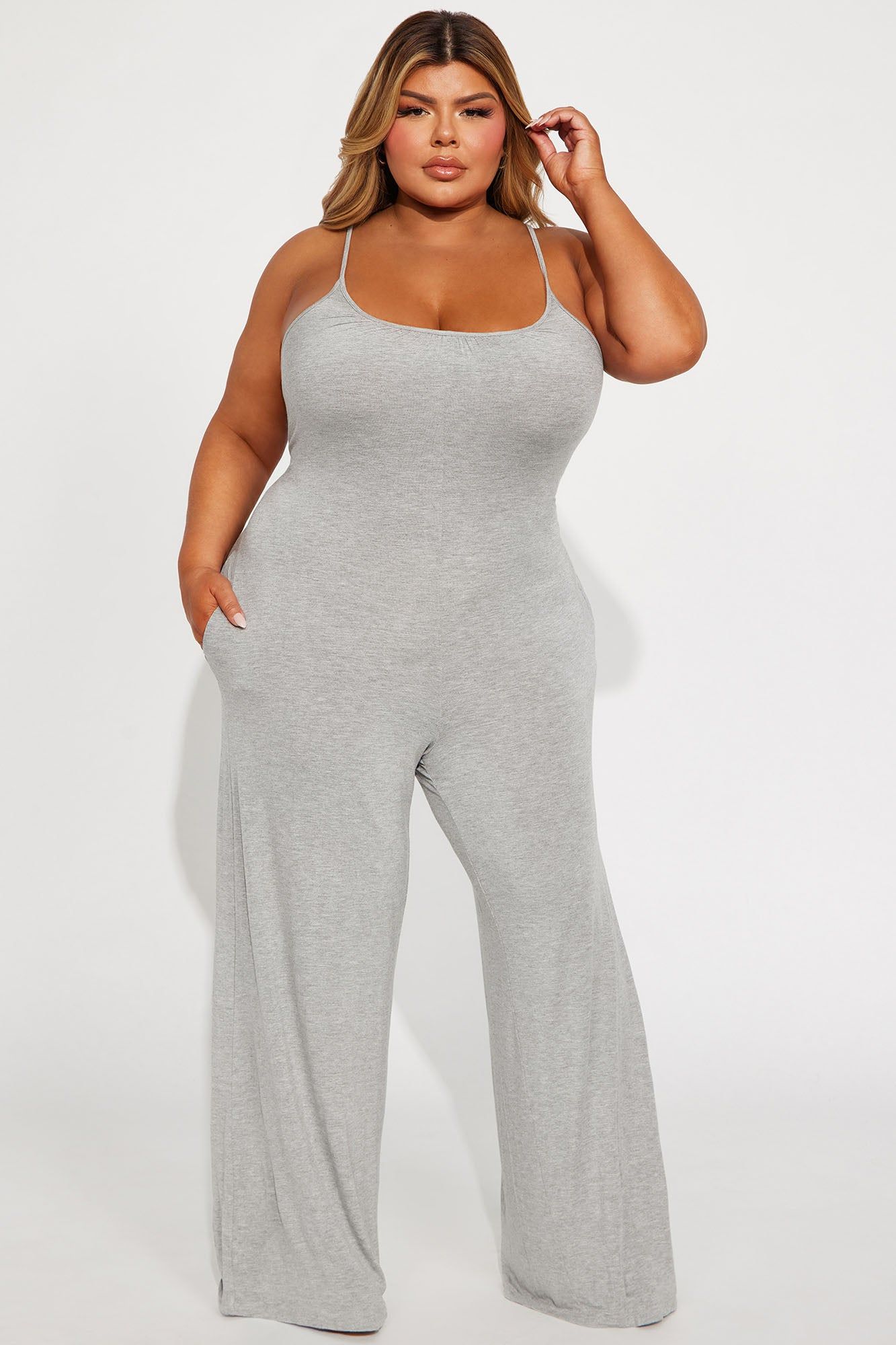 Dare To Dream Jumpsuit - Heather Grey sold by Fashion Nova product image thumbnail 4