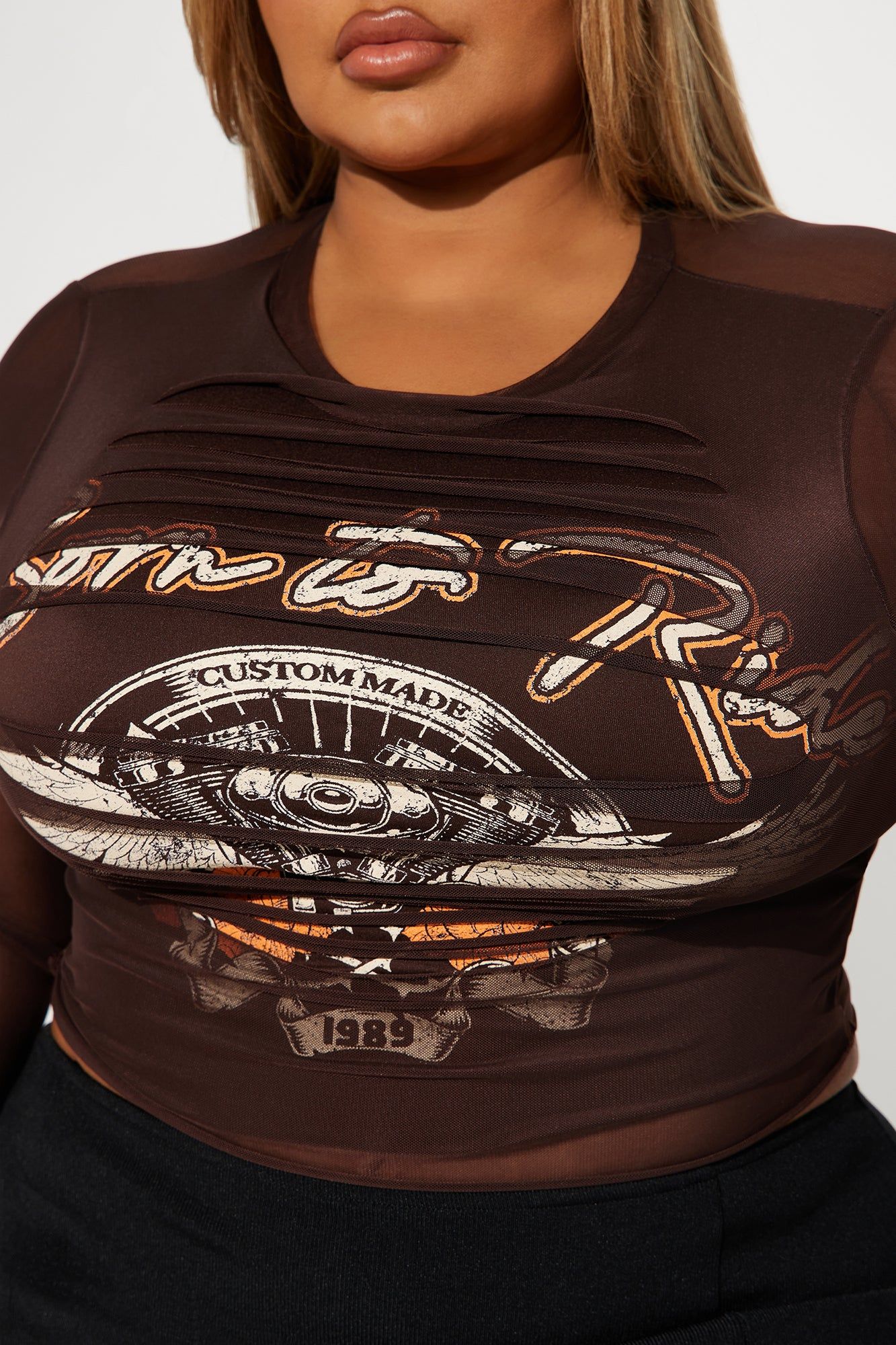 Hit The Road Distressed Top - Brown sold by Fashion Nova product image thumbnail 7