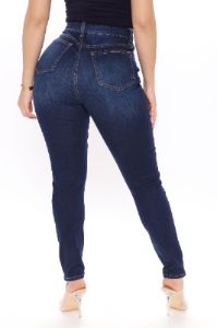 Slay All Day Super Stretch Skinny Jeans - Dark Wash sold by Fashion Nova