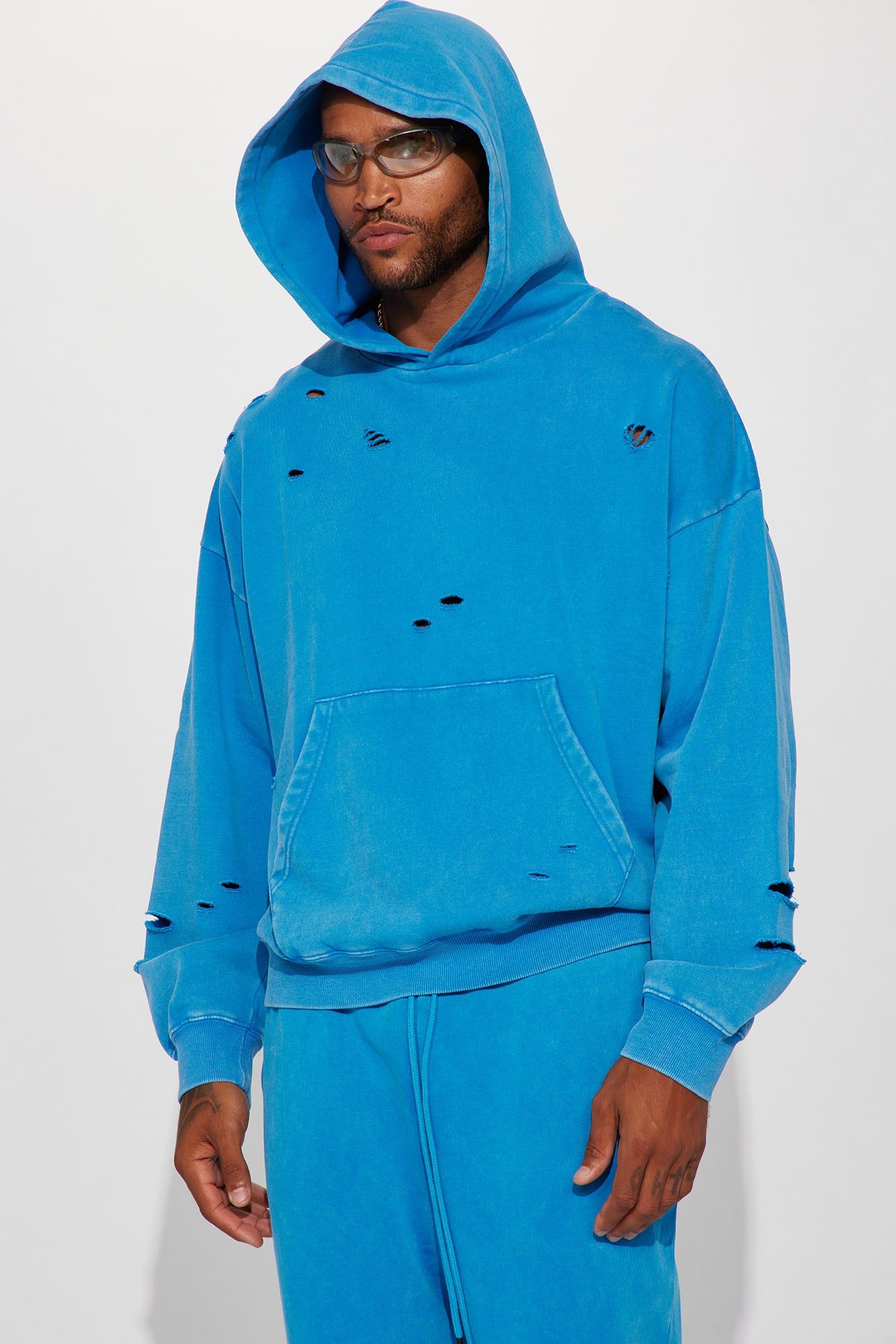 Tyson Ride It Out Oversize Hoodie - Blue sold by Fashion Nova
