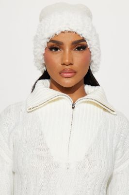 Way Too Cool Beanie Hat - White sold by Fashion Nova