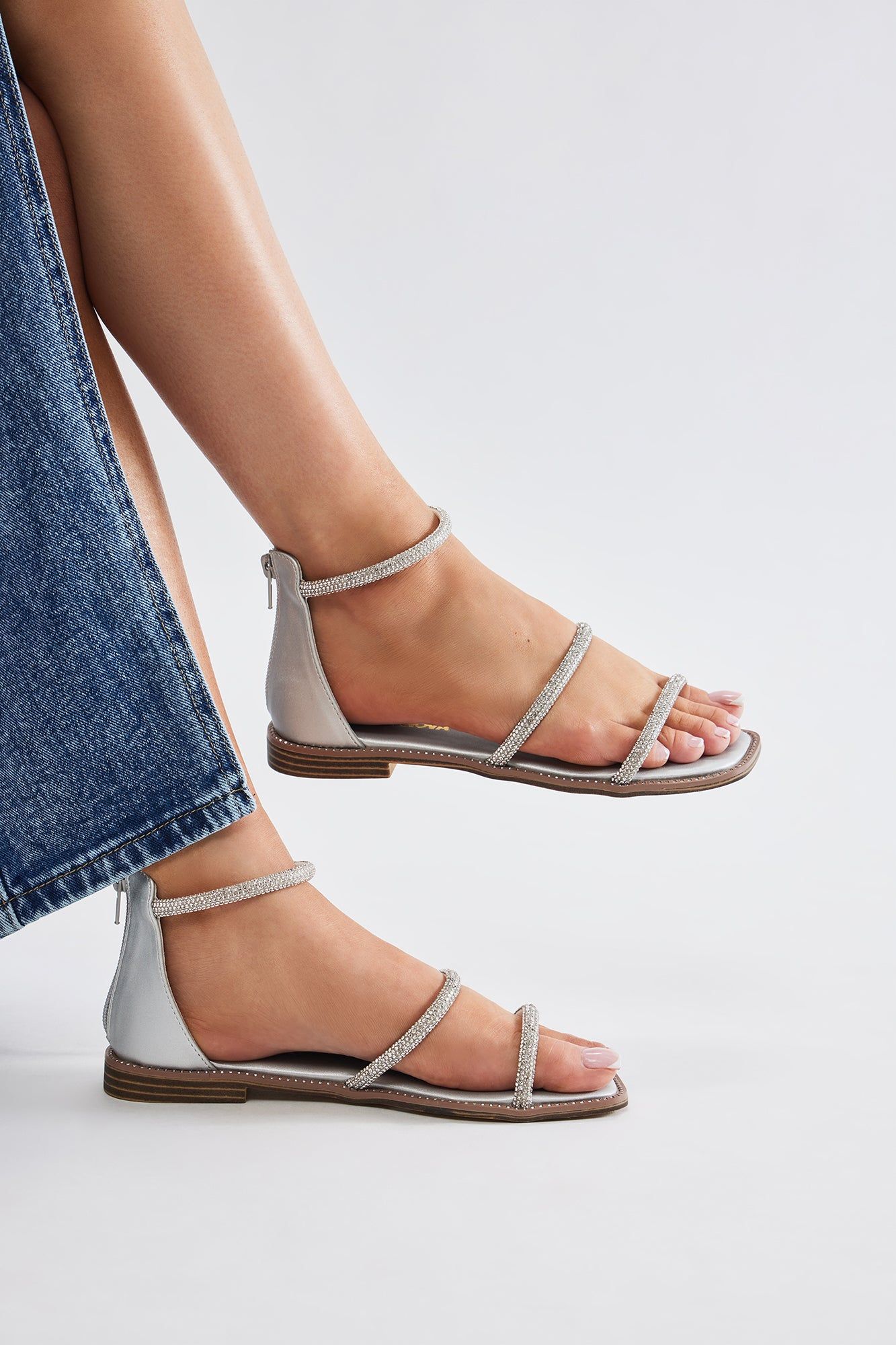 On Her Way Flat Sandals - Silver sold by Fashion Nova product image thumbnail 5