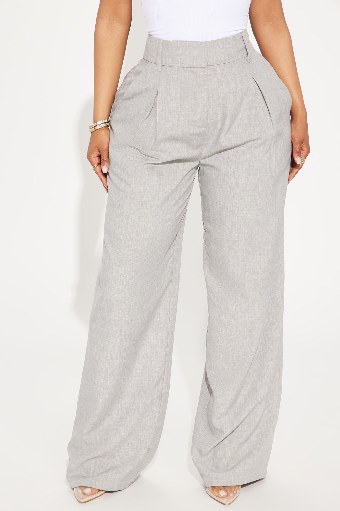 Sweetheart Wide Leg Trouser - Grey sold by Fashion Nova product image thumbnail 2