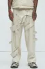 Split Vision Belted Pants - Cream sold by Fashion Nova