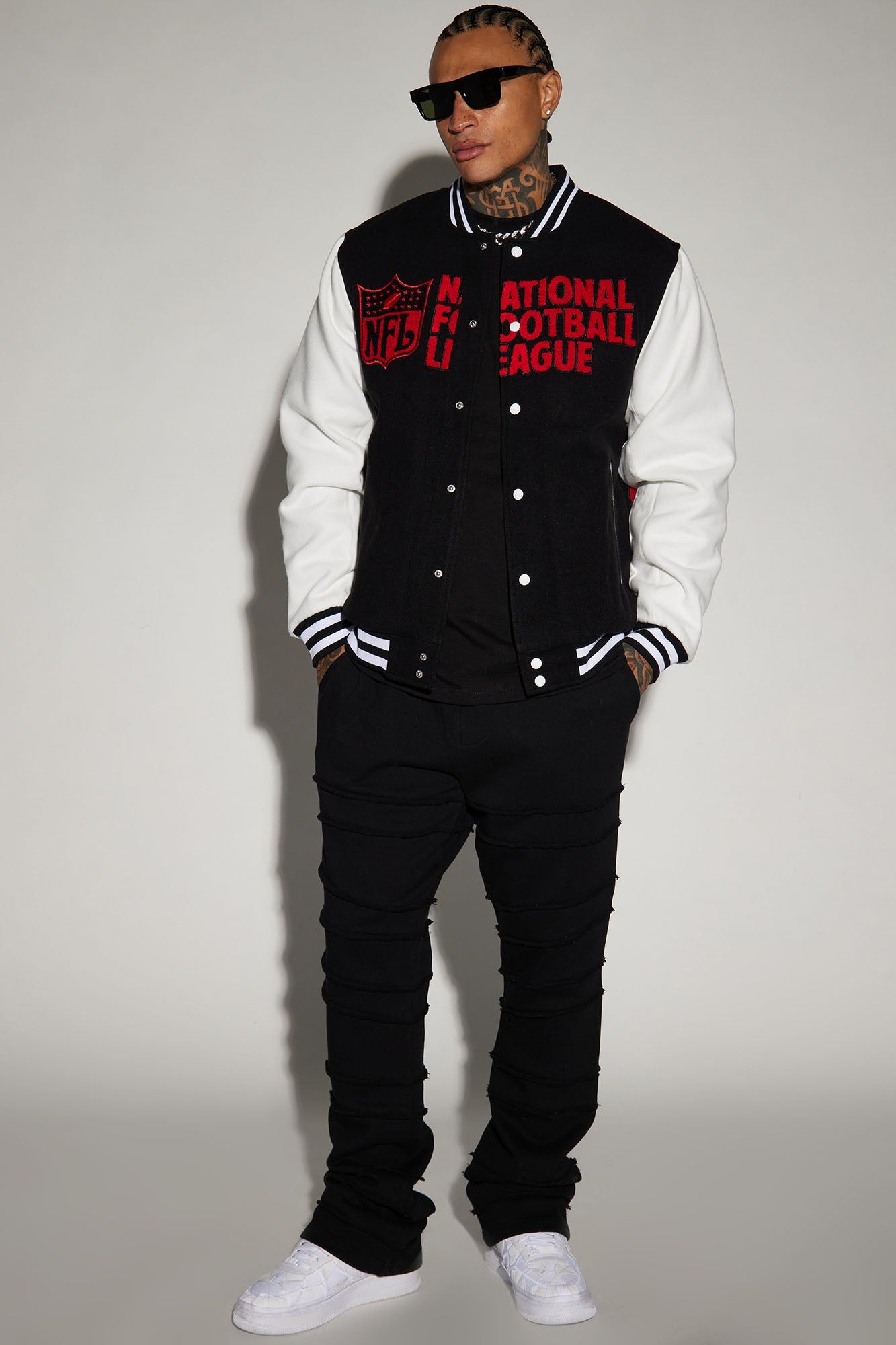 All-In Multi Team Varsity Jacket - Black sold by Fashion Nova product image thumbnail 3