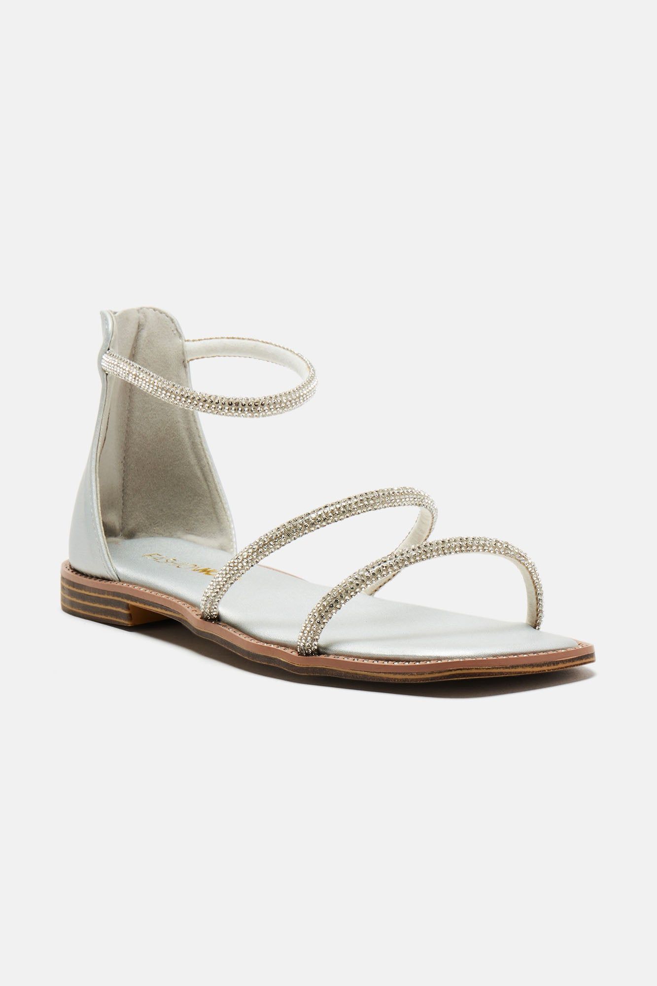On Her Way Flat Sandals - Silver sold by Fashion Nova product image thumbnail 3