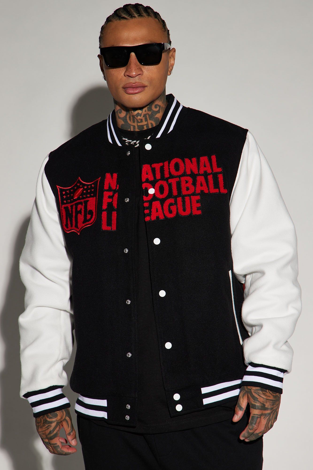 All-In Multi Team Varsity Jacket - Black sold by Fashion Nova product image thumbnail 2