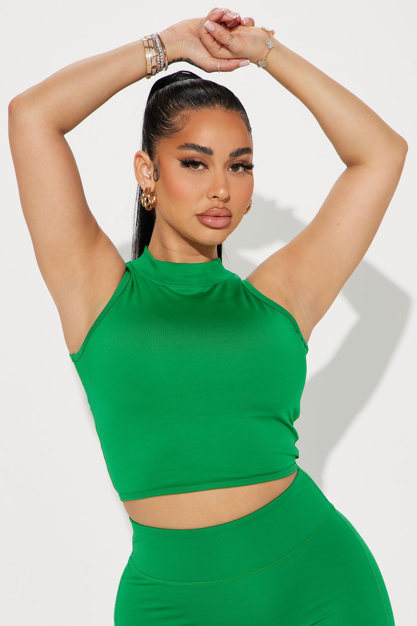 Playing Doubles Elevate Active Top - Kelly Green sold by Fashion Nova