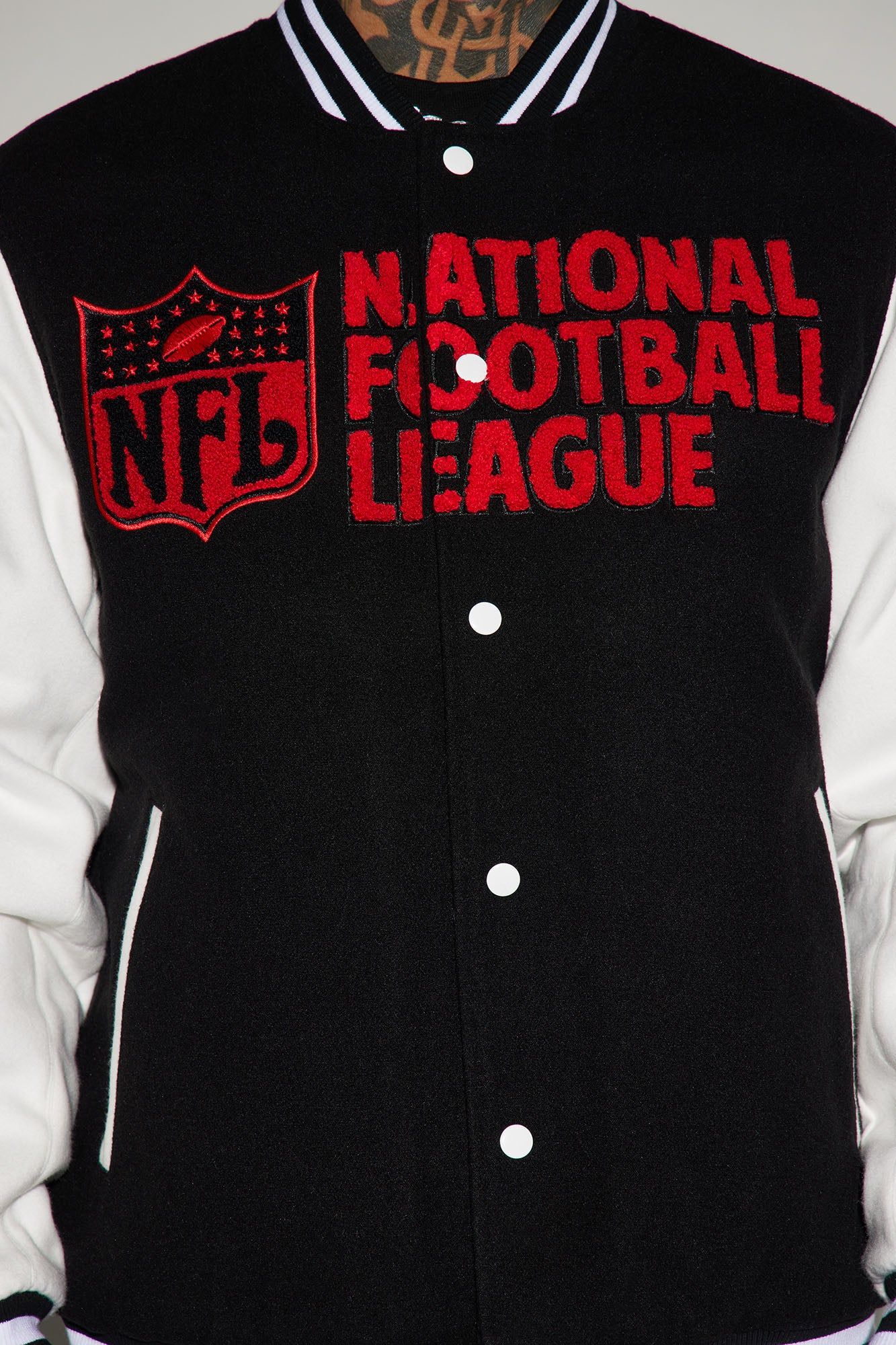 All-In Multi Team Varsity Jacket - Black sold by Fashion Nova product image thumbnail 4
