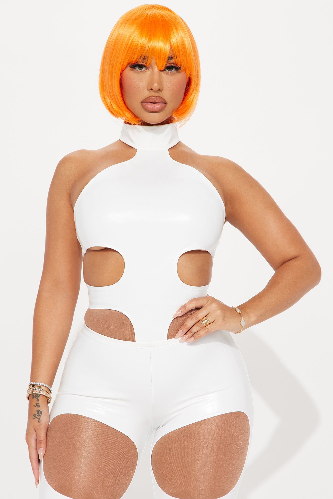 Futuristic Babe 2 Piece Costume Set - White sold by Fashion Nova product image thumbnail 2