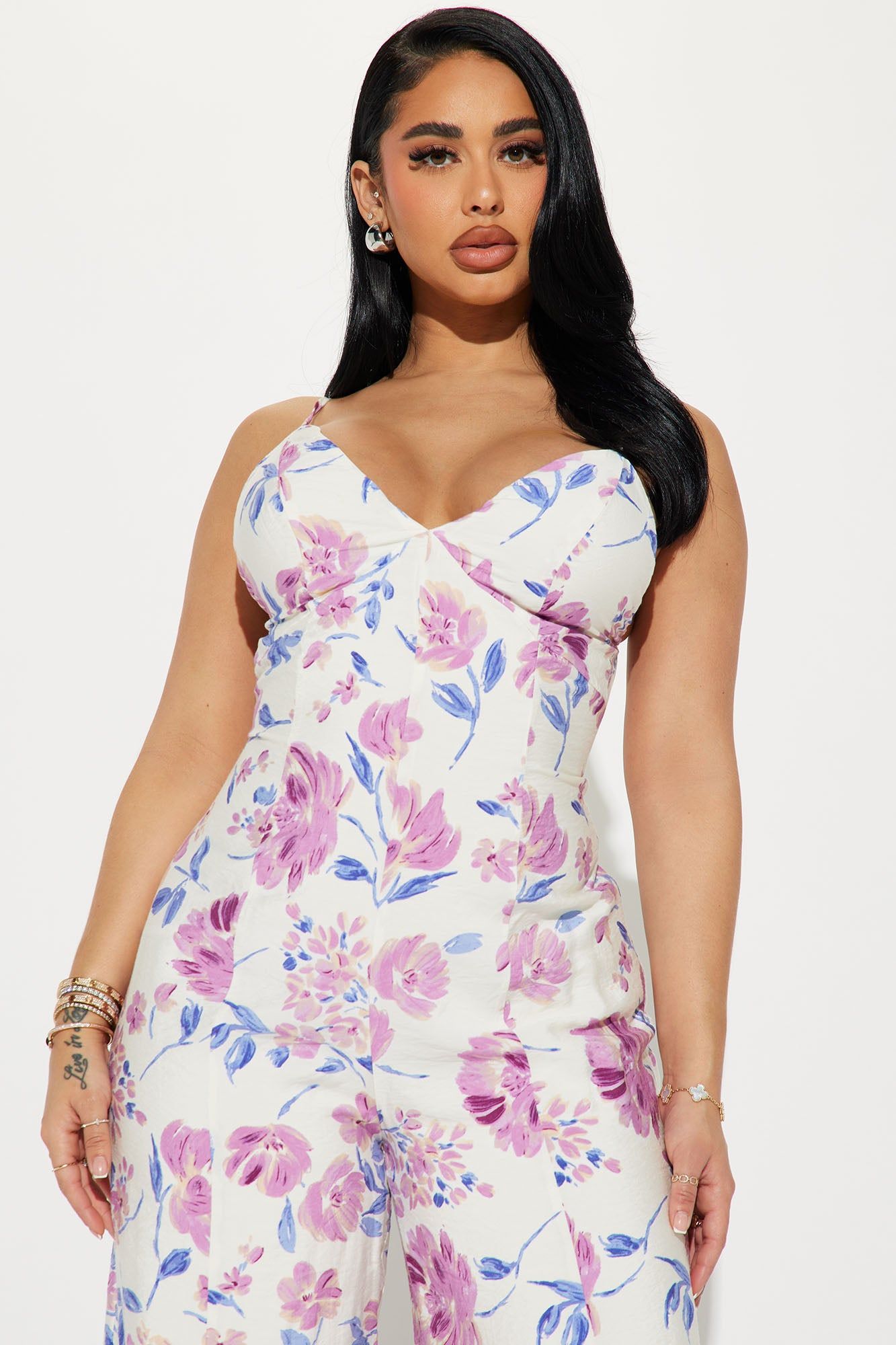 Flower Fields Jumpsuit - White/combo sold by Fashion Nova product image thumbnail 2