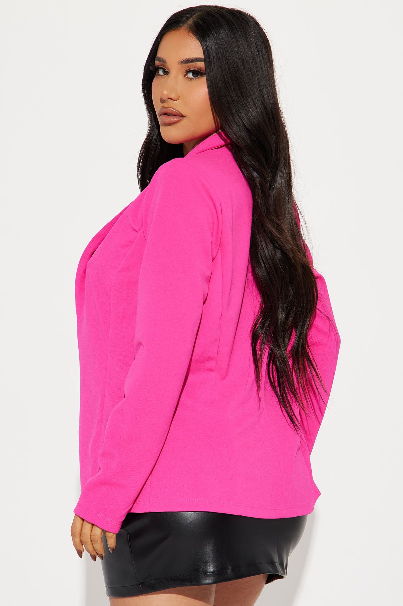 Make It Look Easy Blazer - Fuchsia sold by Fashion Nova product image thumbnail 3