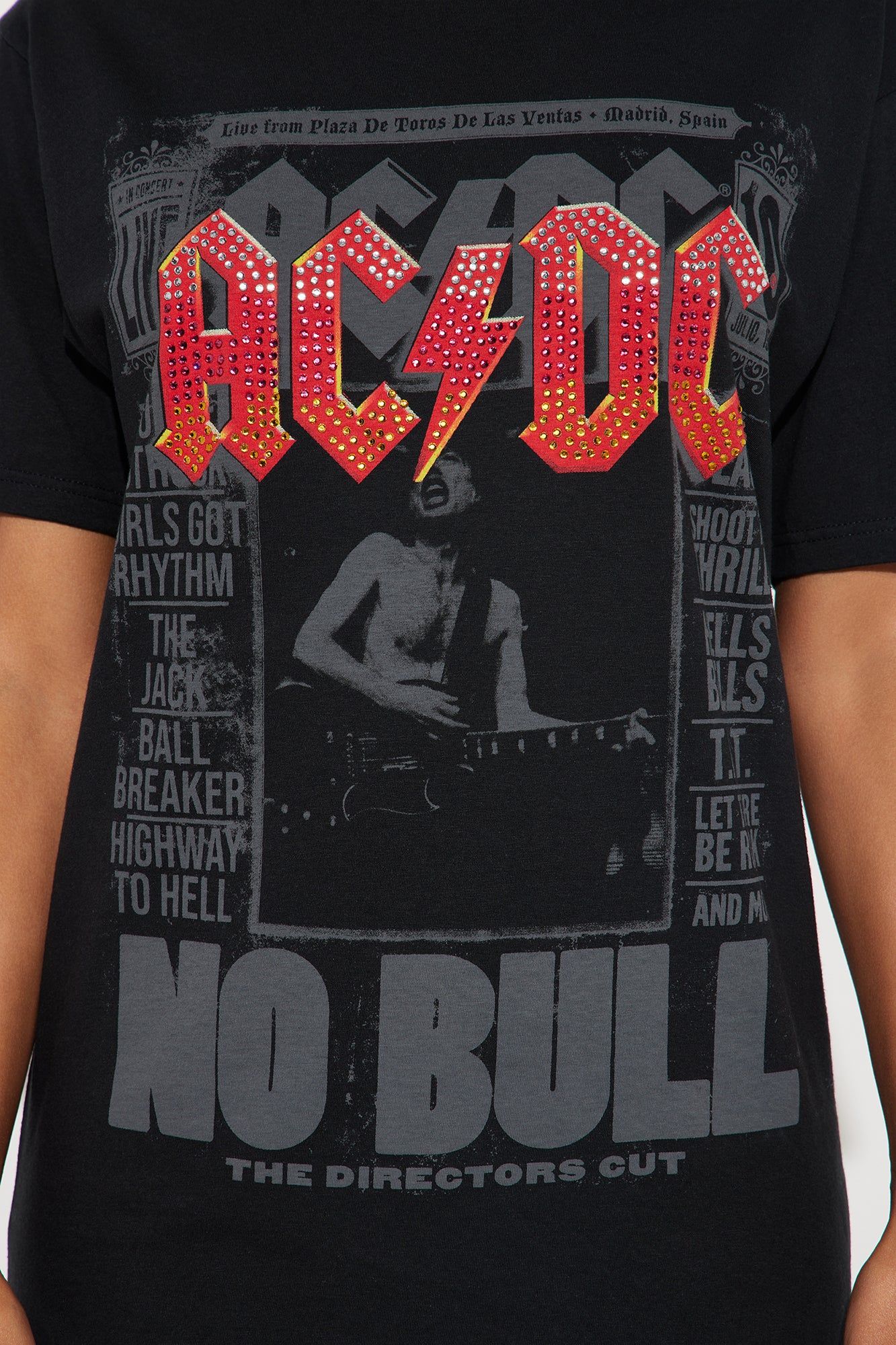ACDC Directors Cut Rhinestone Tee - Black Wash sold by Fashion Nova product image thumbnail 3